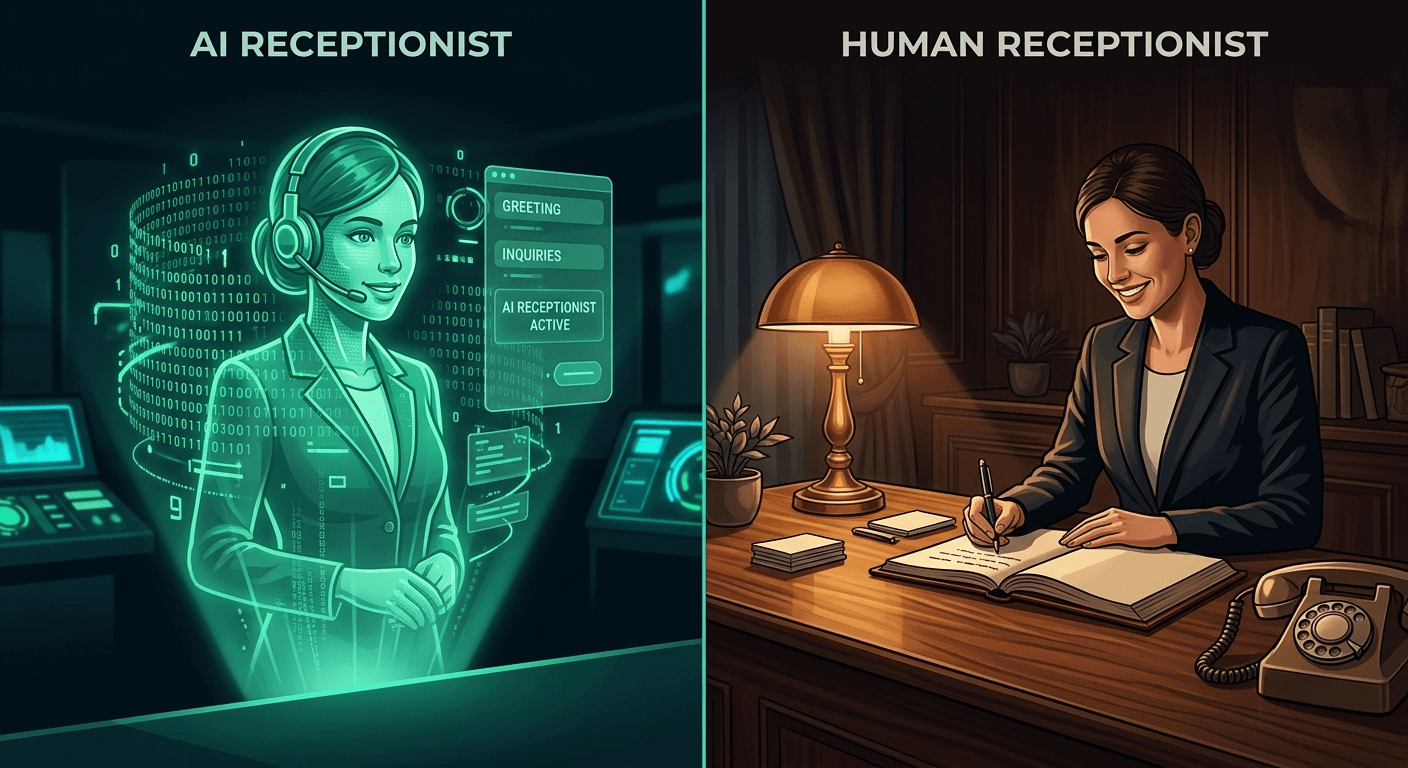 Recepcionista IA vs recepcionista tradicional: comparativa completa 2026